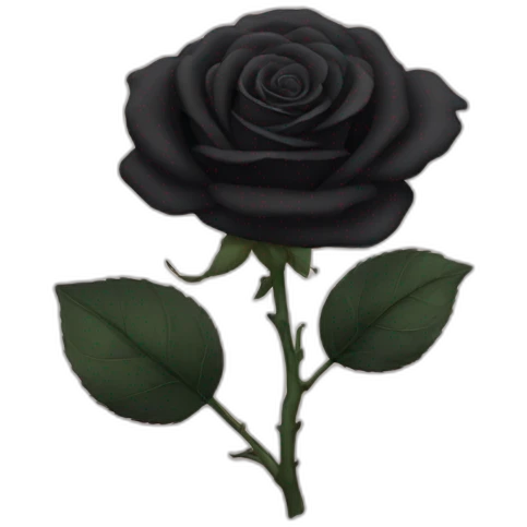 Black rose emoji
