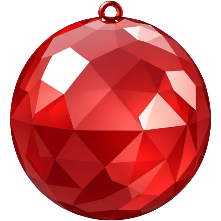 red mirrorball emoji