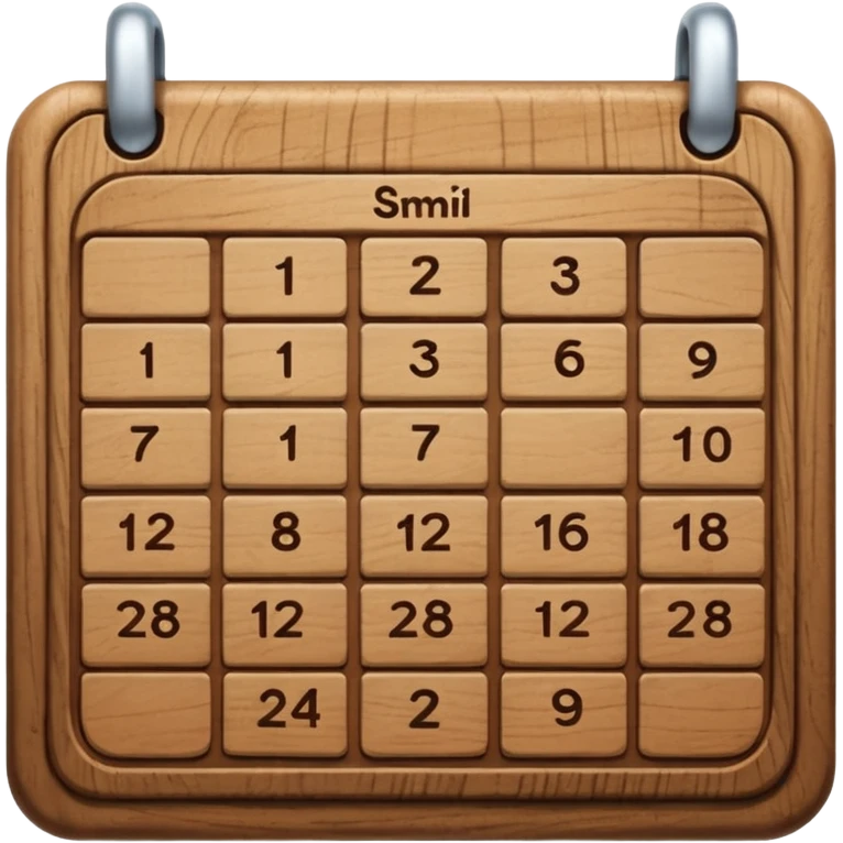 calendar wood emoji
