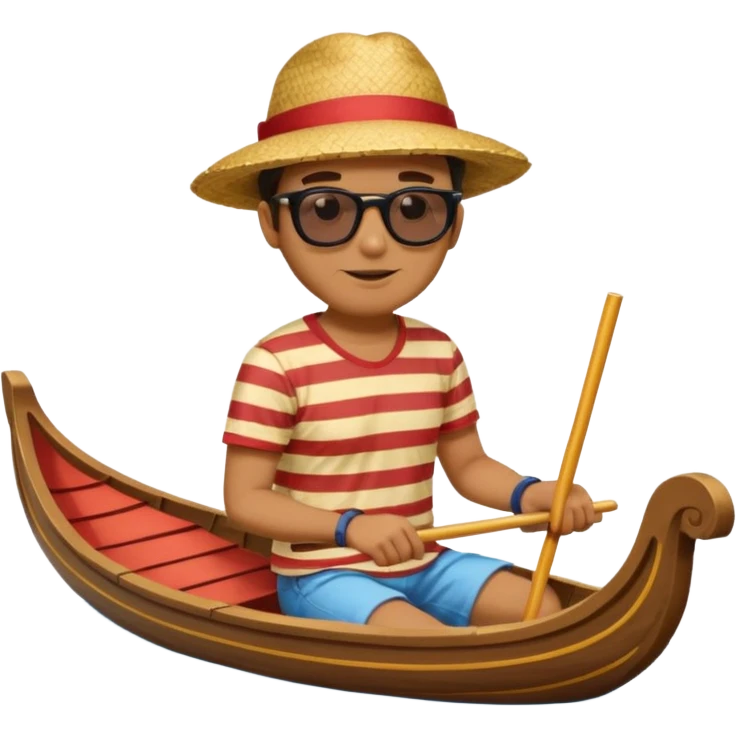 Ventian gondola with man emoji