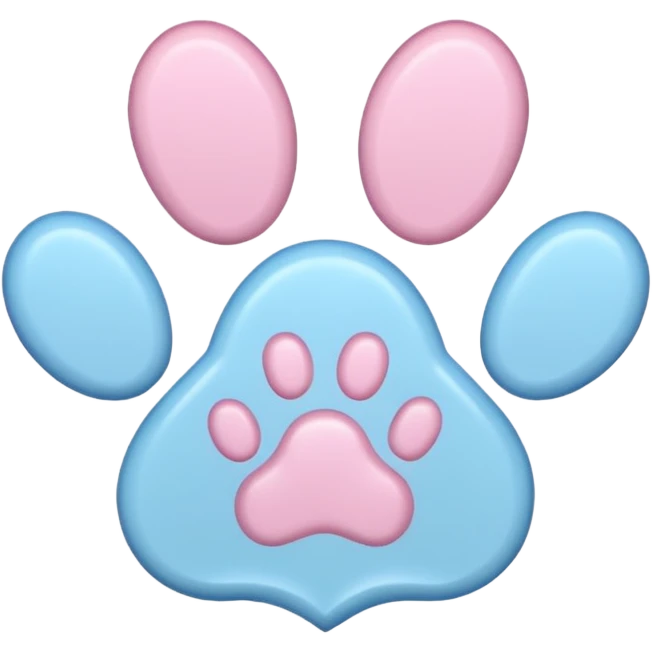a pastel pawprint emoji