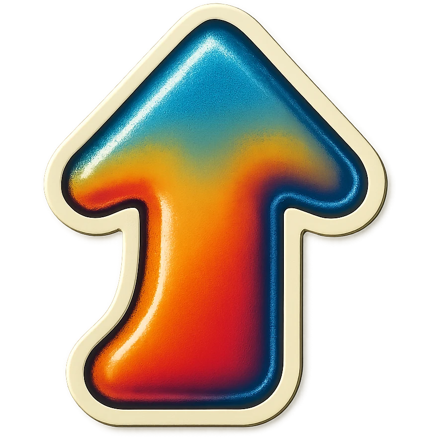 Стрелка вверх. Минималистичный линейный рисунок emoji