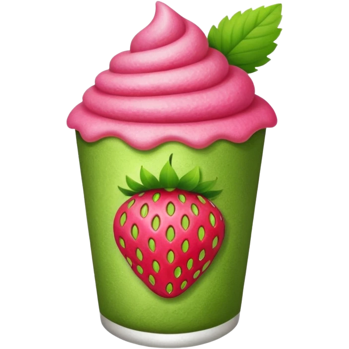 Strawberry Matcha emoji