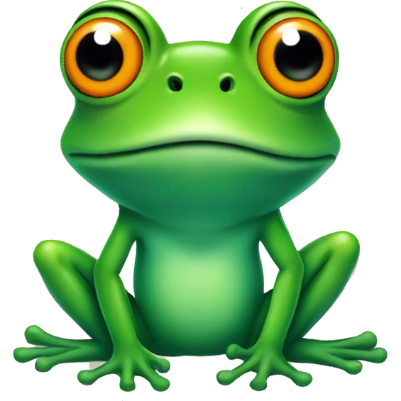 Frog with orange  emoji