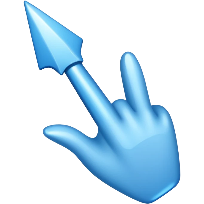 Blue cursor emoji