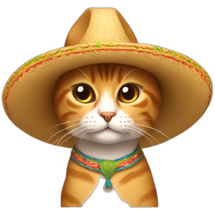 Cat in sambrero emoji