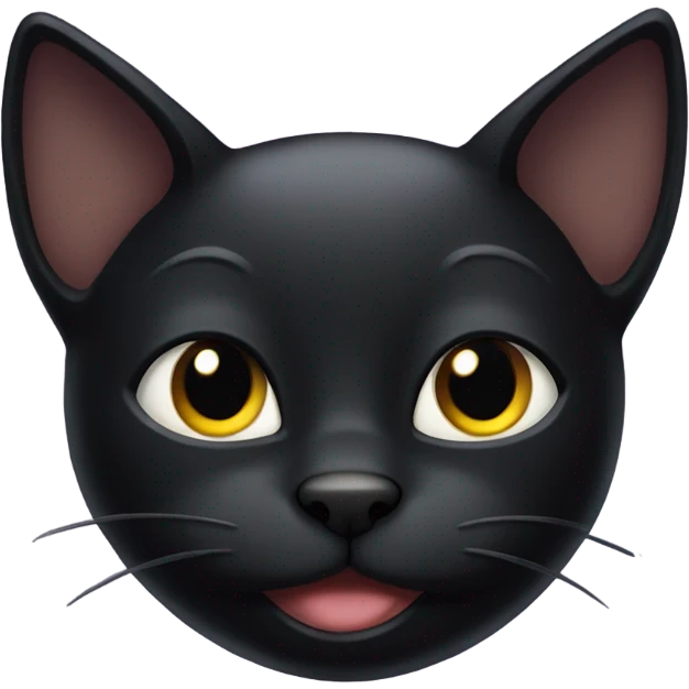 Black cat smirking  emoji
