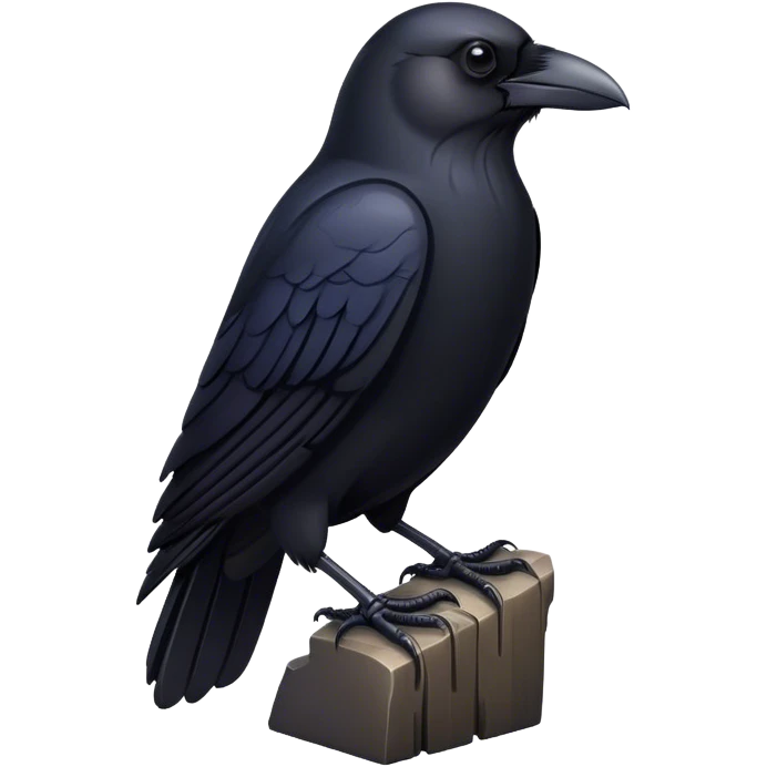 Black raven  emoji