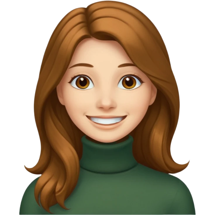 long hairedwoman in turtle neck emoji