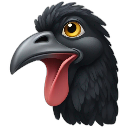 black chicken emoji
