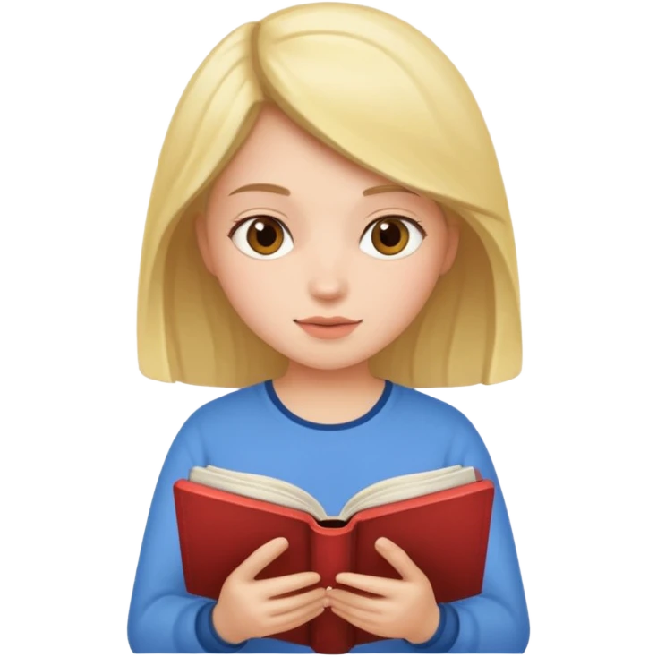 дівчина з книгою emoji