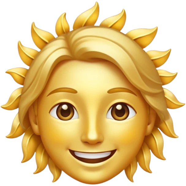 happy day with sunshine and smiling face emoji