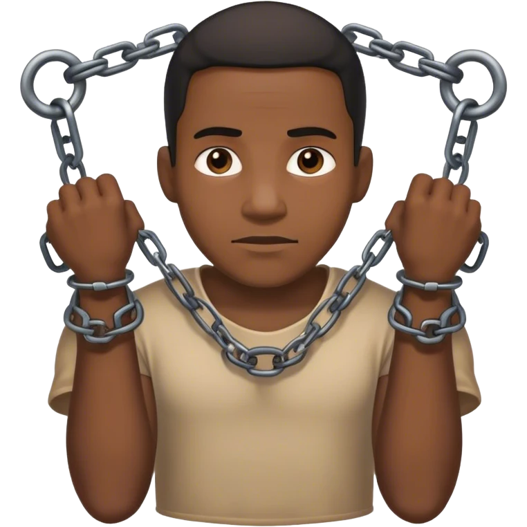 Black guy in shackles emoji