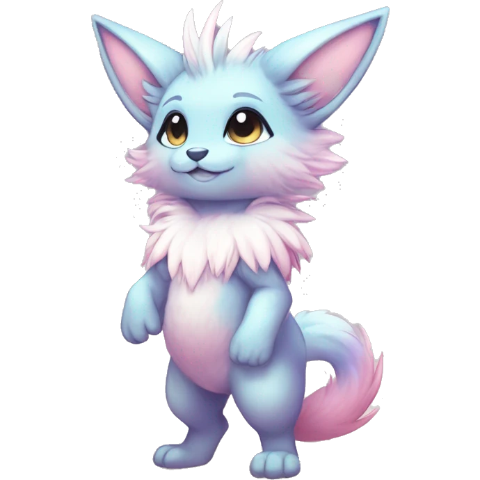 Anthro-Pastel-Gradient-Fur-Sona-Chibi-Shiny-Fakémon full body emoji