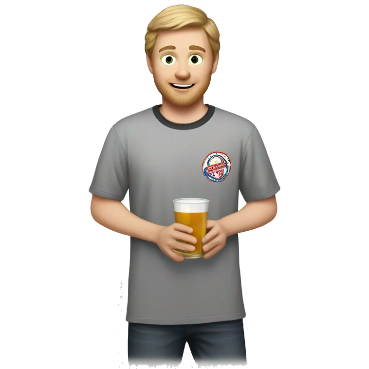 White boy playing beer pong emoji