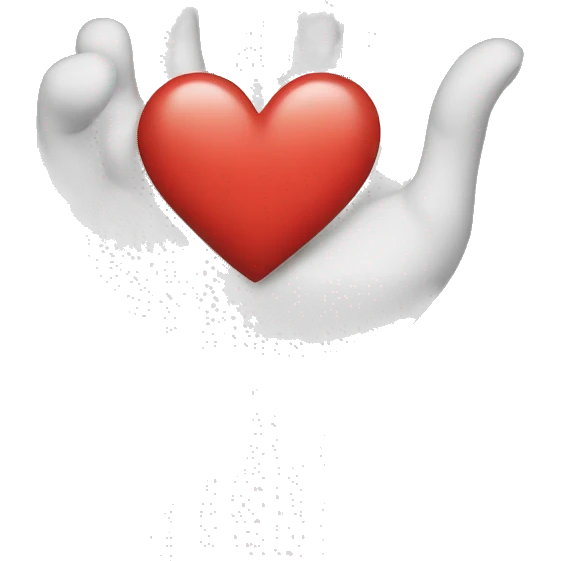 white hands showing heart emoji