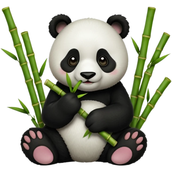 Panda eating bamboo emoji