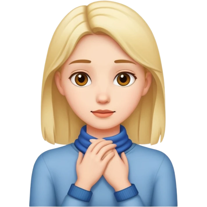 girl with hands around neck  emoji
