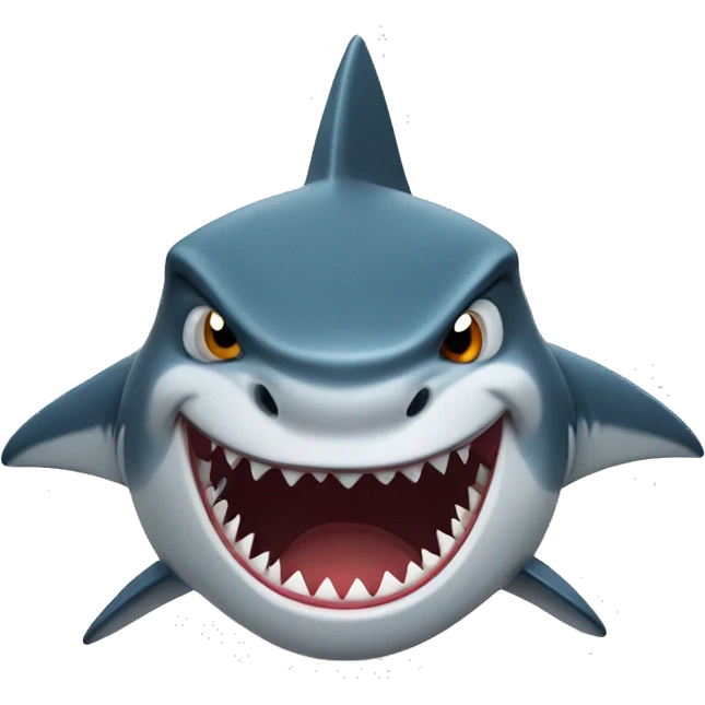 Angry shark emoji