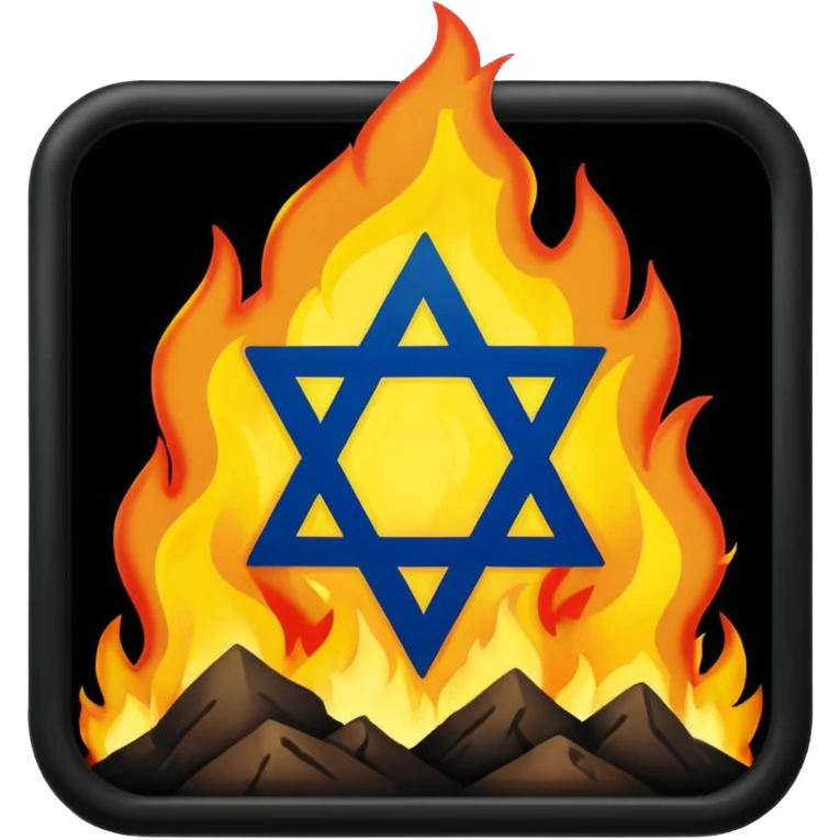 اسرائیل درحال آتیش گرفتن emoji