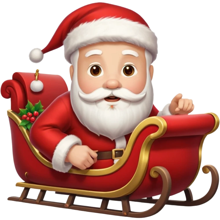d'Eco de noël avec le père noël sur son traineau emoji