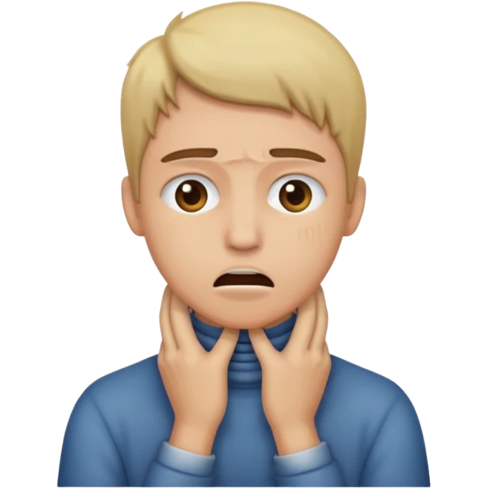 person with hands on throat  emoji