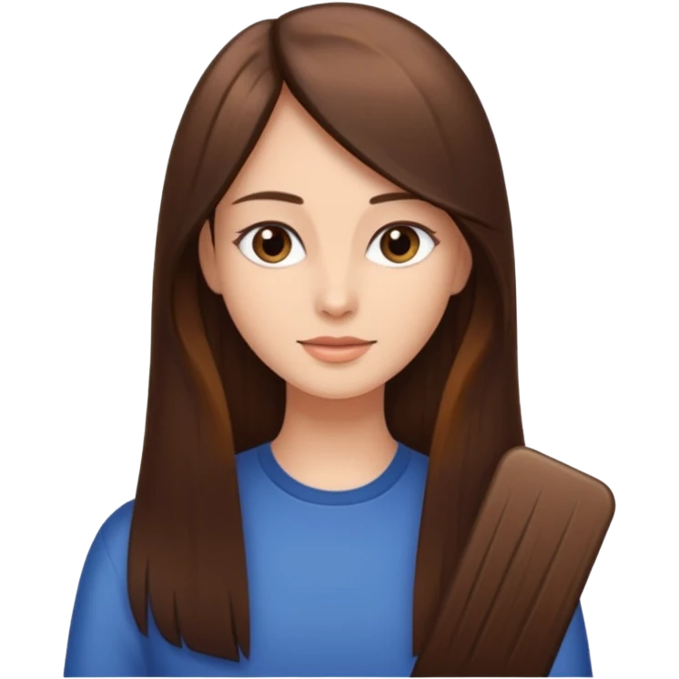 mujer alisando su cabello emoji