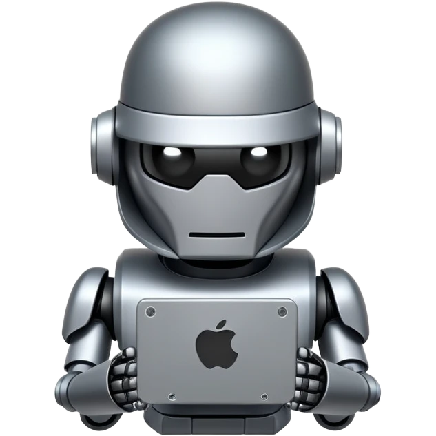 Stealth robot with cloaking panels and low profile emoji