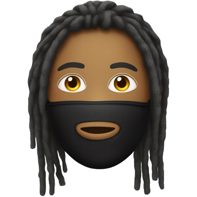 nonchalant yn with a ski mask on and with dreads emoji