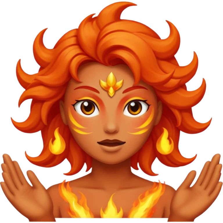 pasión celestial, con fuego y con mucho poder emoji