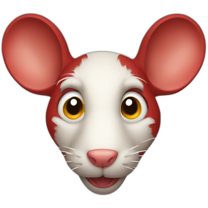 Red rat face  emoji