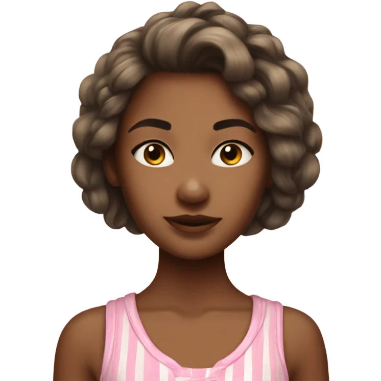 Girl with 4b hair in hollister pjs emoji