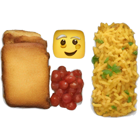 TV dinner rectangular tray emoji