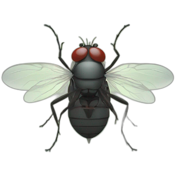 A fly sick with corona tries to defend itself from it emoji