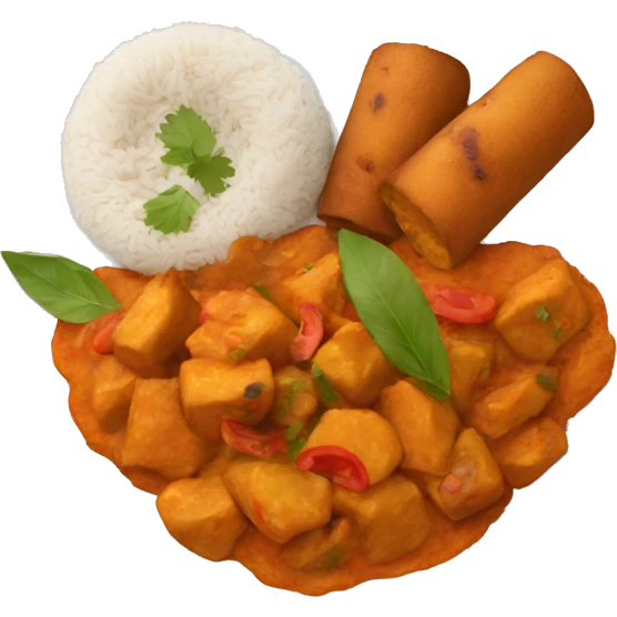 INDIAN FOOD ON A PLATE emoji