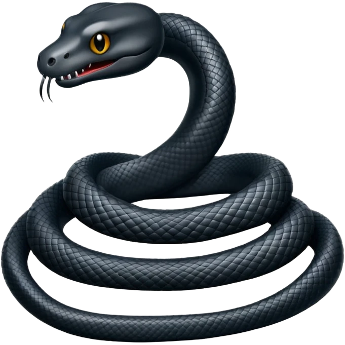 Una vibora negra emoji
