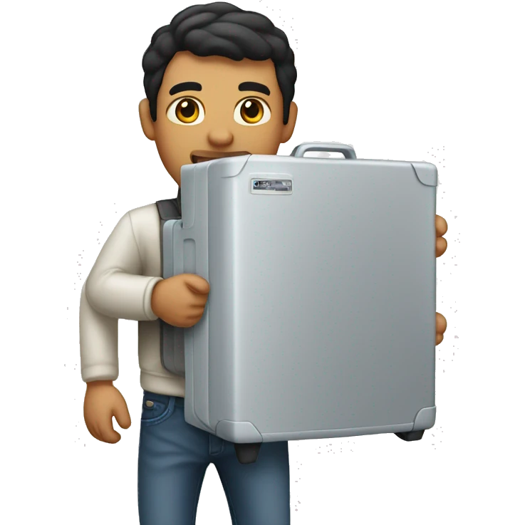 Mexican male carrying a refrigerator emoji