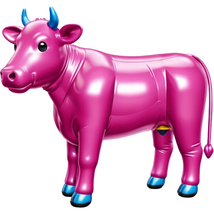   jeff koons style inflatable SPAM cow sculpture  emoji