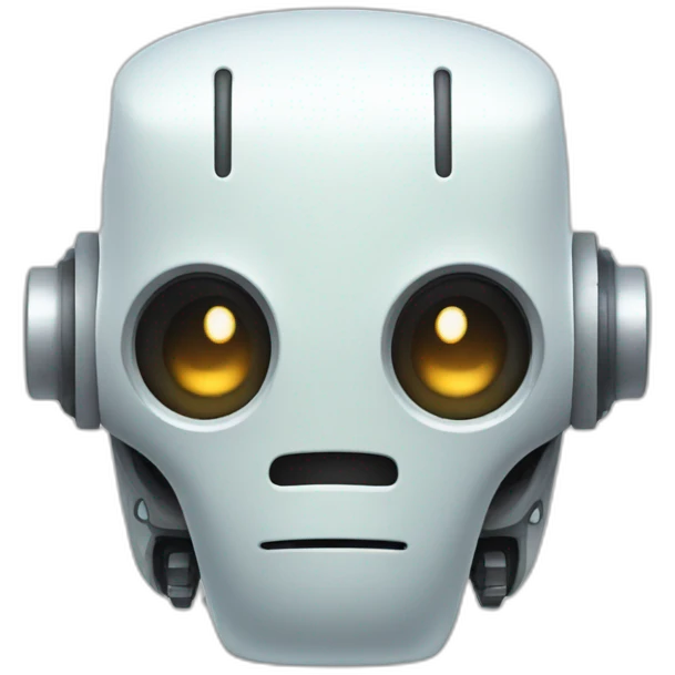 cute robot with ghost horns emoji