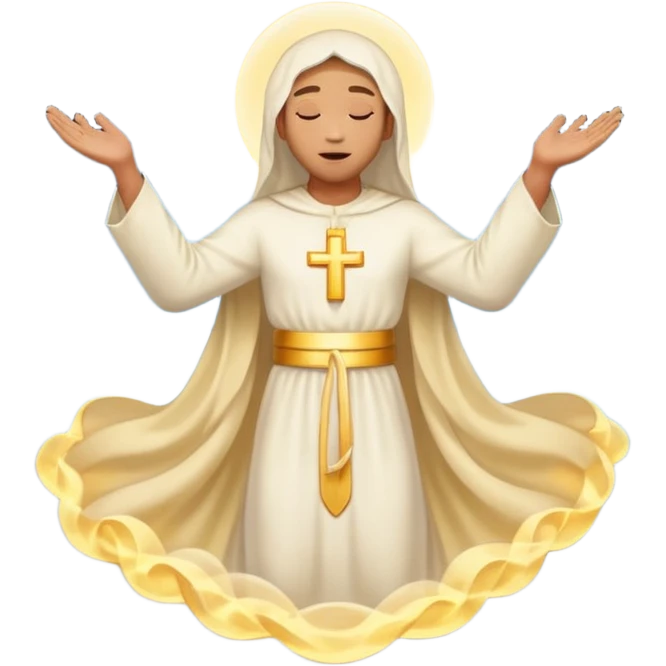 rapture with person floating into air religious emoji