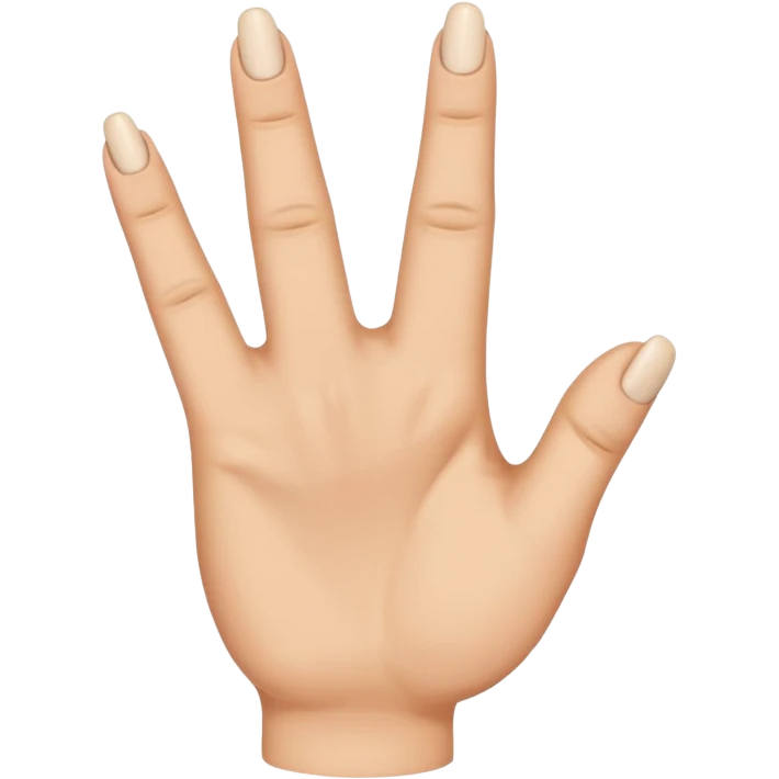 hand with middle finger and ring finger extended, other fingers closed emoji