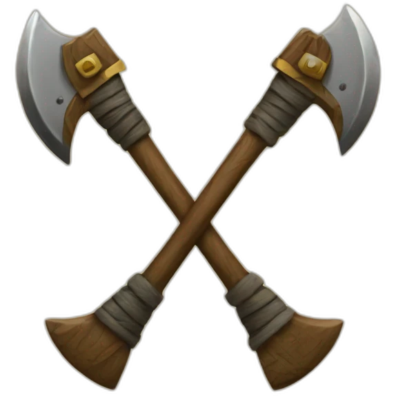 Crossed axes viking  emoji