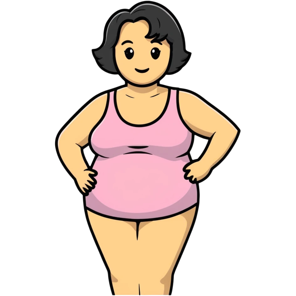 Middle-aged woman with a fuller figure, mid-40s emoji