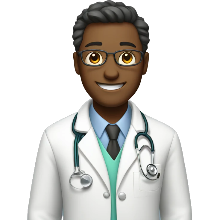 smiling doctor in labcoat emoji