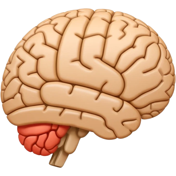 Flat emoji style, simple shapes, bold outline, minimal details, centered, white or transparent background, modern Unicode emoji look. A brain and a loading bar which is filling underneath emoji