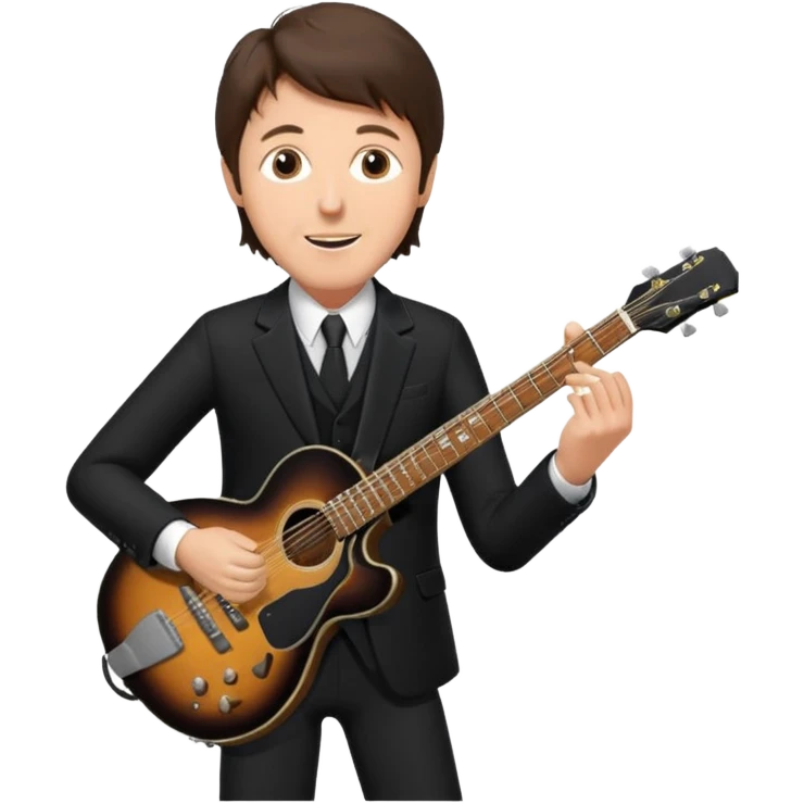 Paul McCartney playing guitar black suit emoji