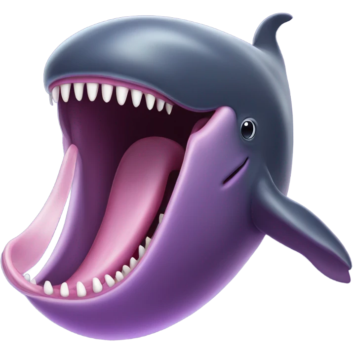 purple sperm whale with open mouth emoji