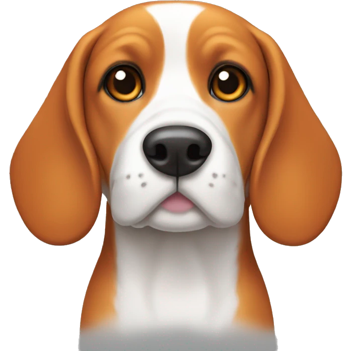 Orange and white beagle  emoji
