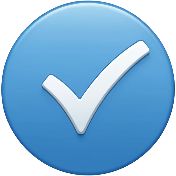 Blue circle Verification tick emoji