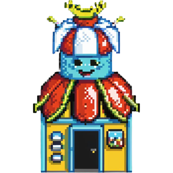 Krusty Krab restaurant from SpongeBob, anchor-shaped fast food building emoji